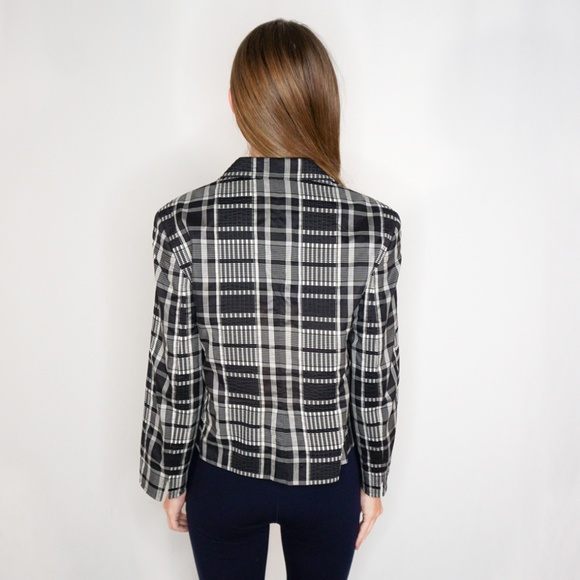 771. AKRIS PUNTO Plaid Cotton Silk Lightweight jacket 8 - Picture 3 of 7